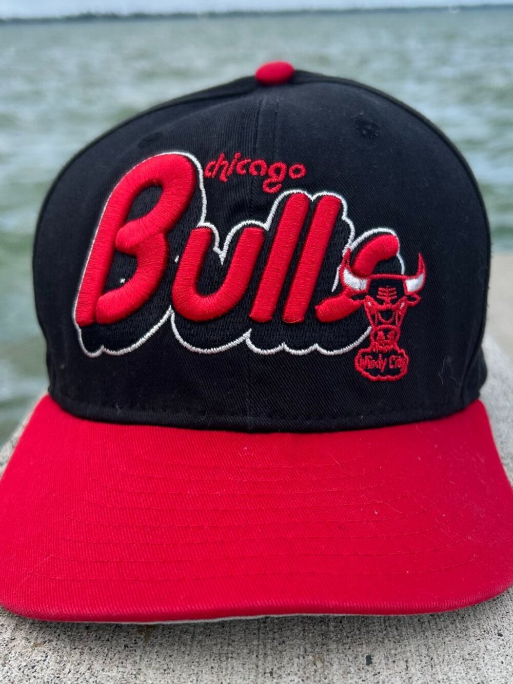 New Era 9FIFTY Chicago Bulls Script Snapback Hat NBA Hardwood Classics
